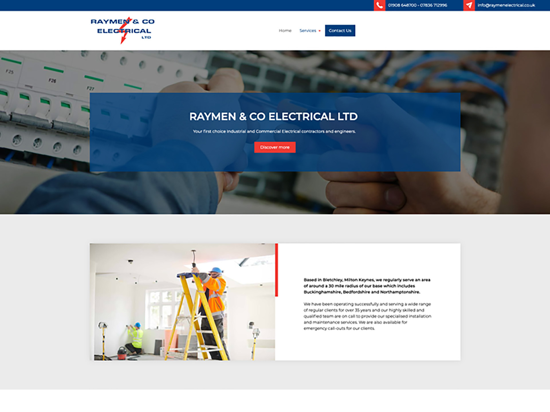 Example Website, Raymen & Co Electrical