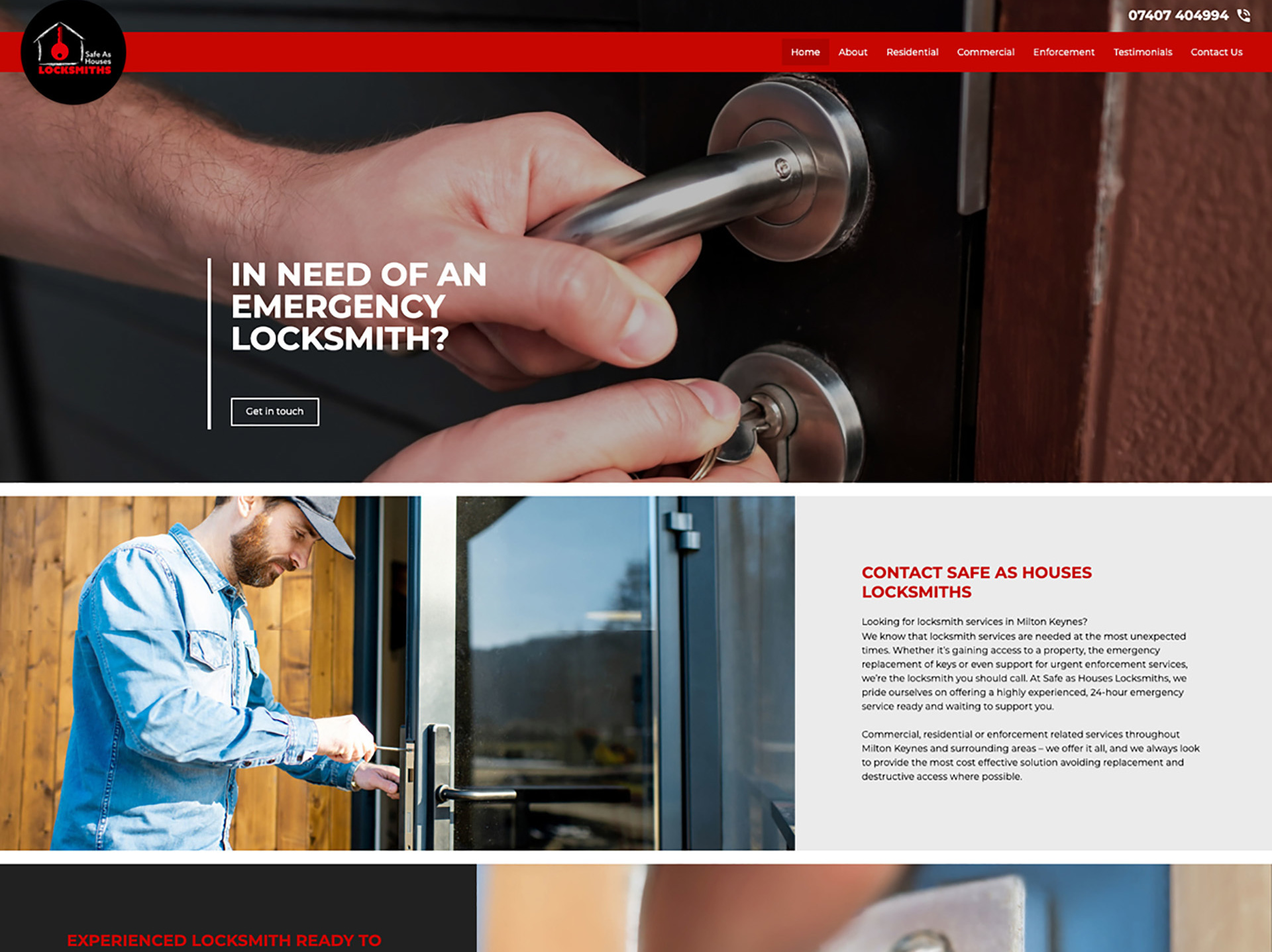 Example Website, Safe as Houses Locksmiths