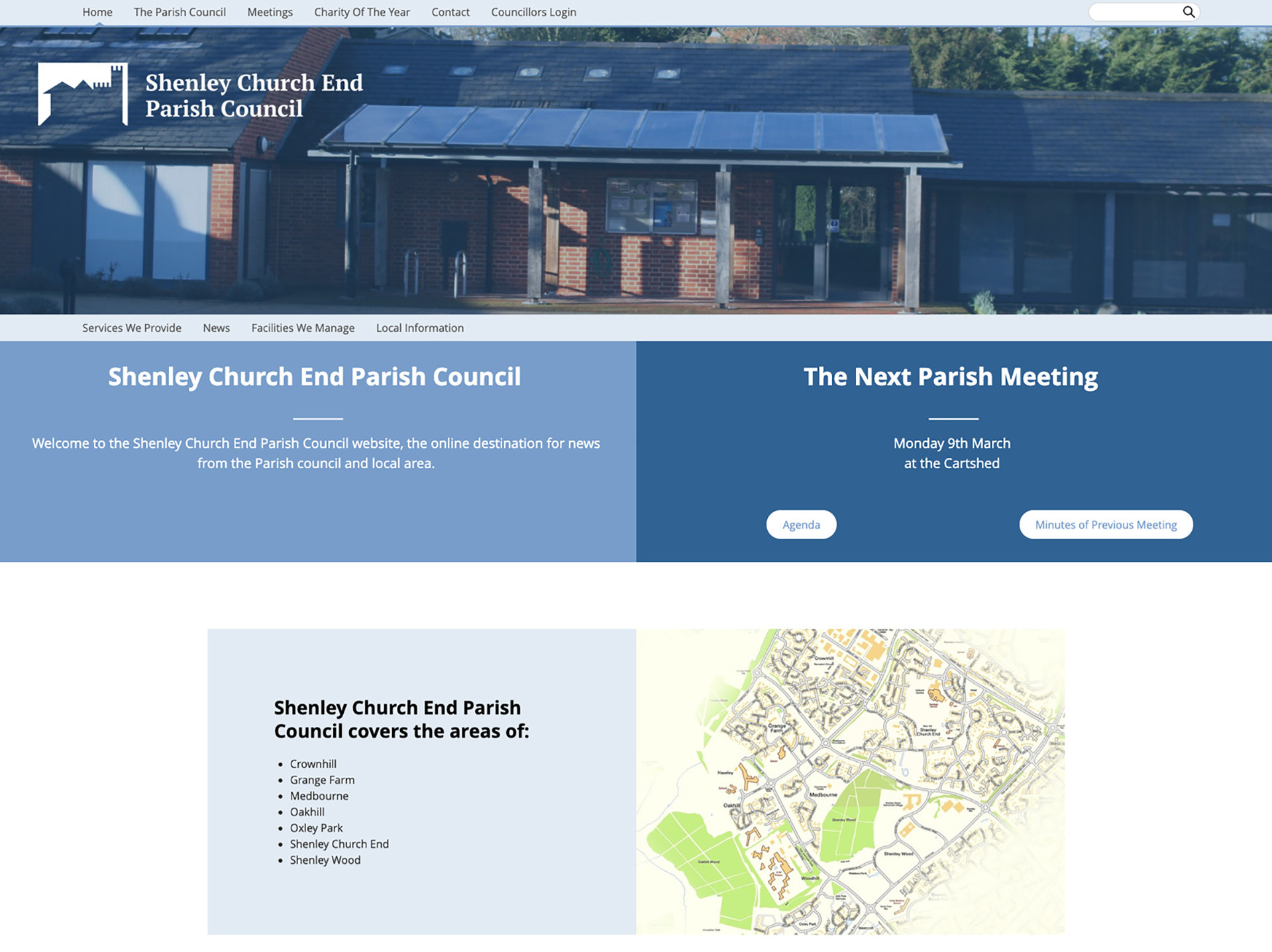 Example Website, Shenley Church End Parish Council