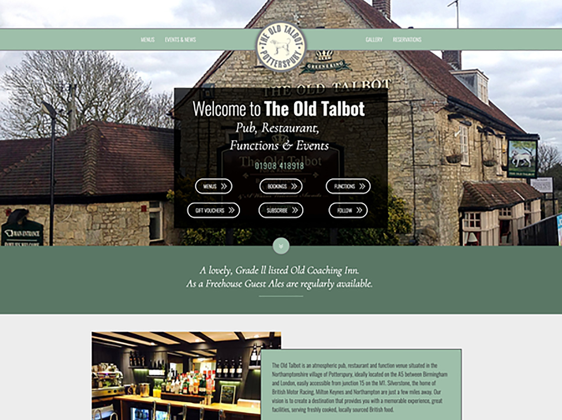 Example Website, The Old Talbot
