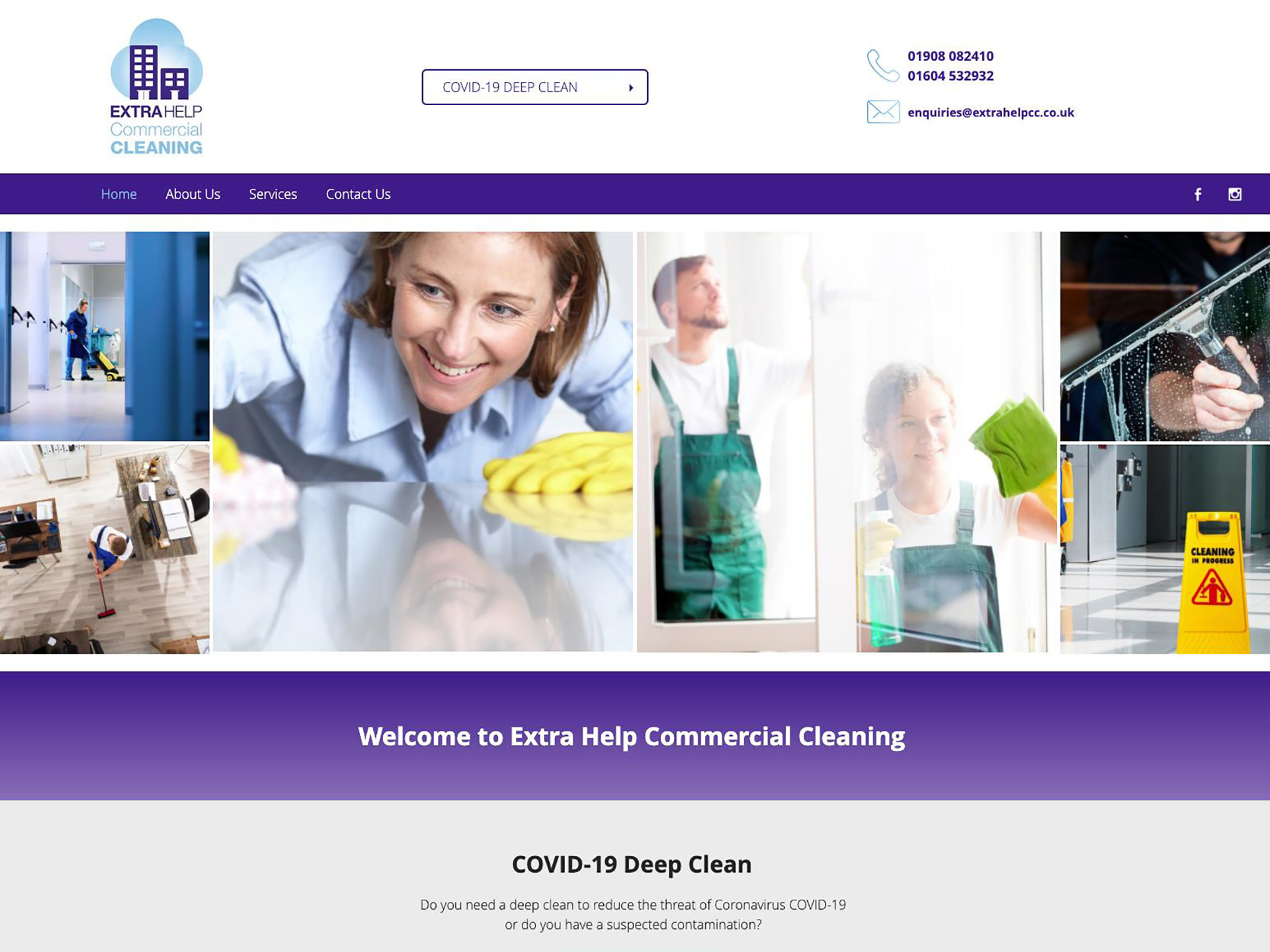 A commercial company website design